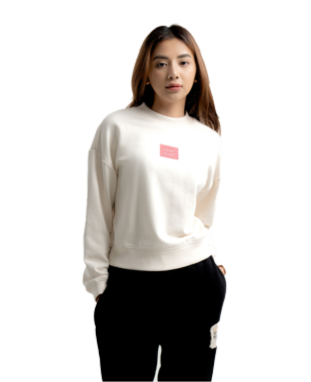 Áo Nỉ Sweater Nữ Phối Tay In Form