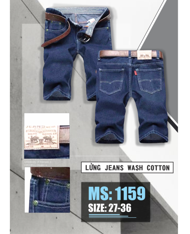 Lửng jean wash cotton - MS1159