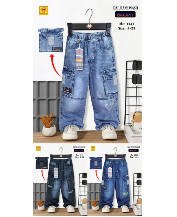 QUẦN DÀI JEANS WASH COTTON - GALAXY