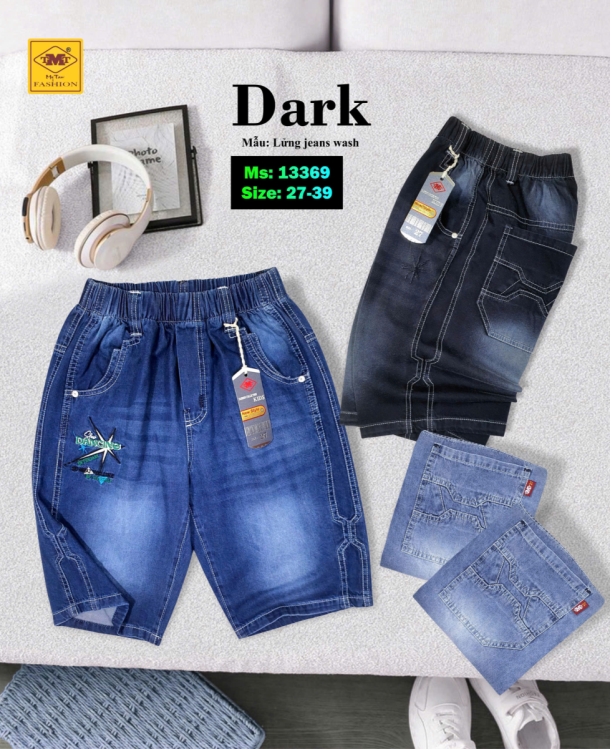 Quần lửng Jeans wash - DARK